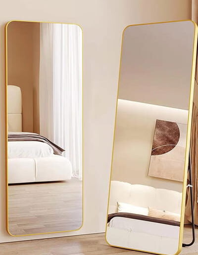 Aluminium stand mirror